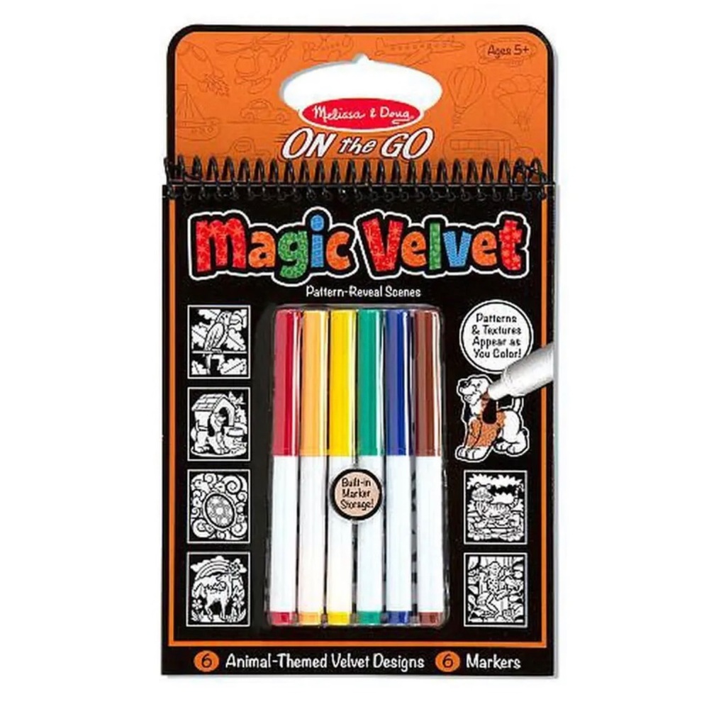 Magic Velvet Book - Animals Pattern-Reveal Pad- Melissa & Doug~(#8838)